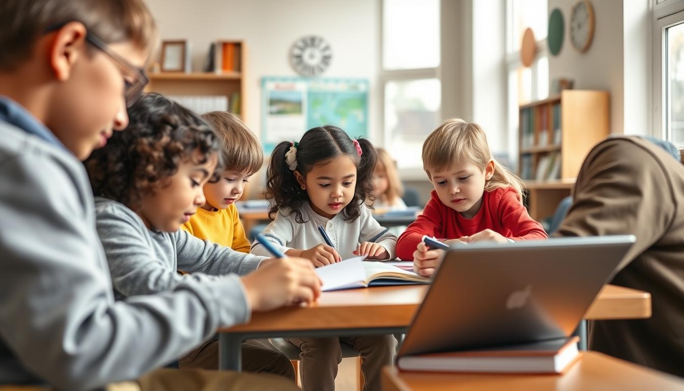 Students collaborating in study space